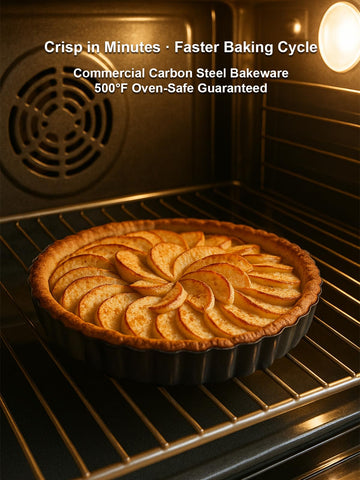 Non-stick coating on Yamteck pan helps pastry release cleanly