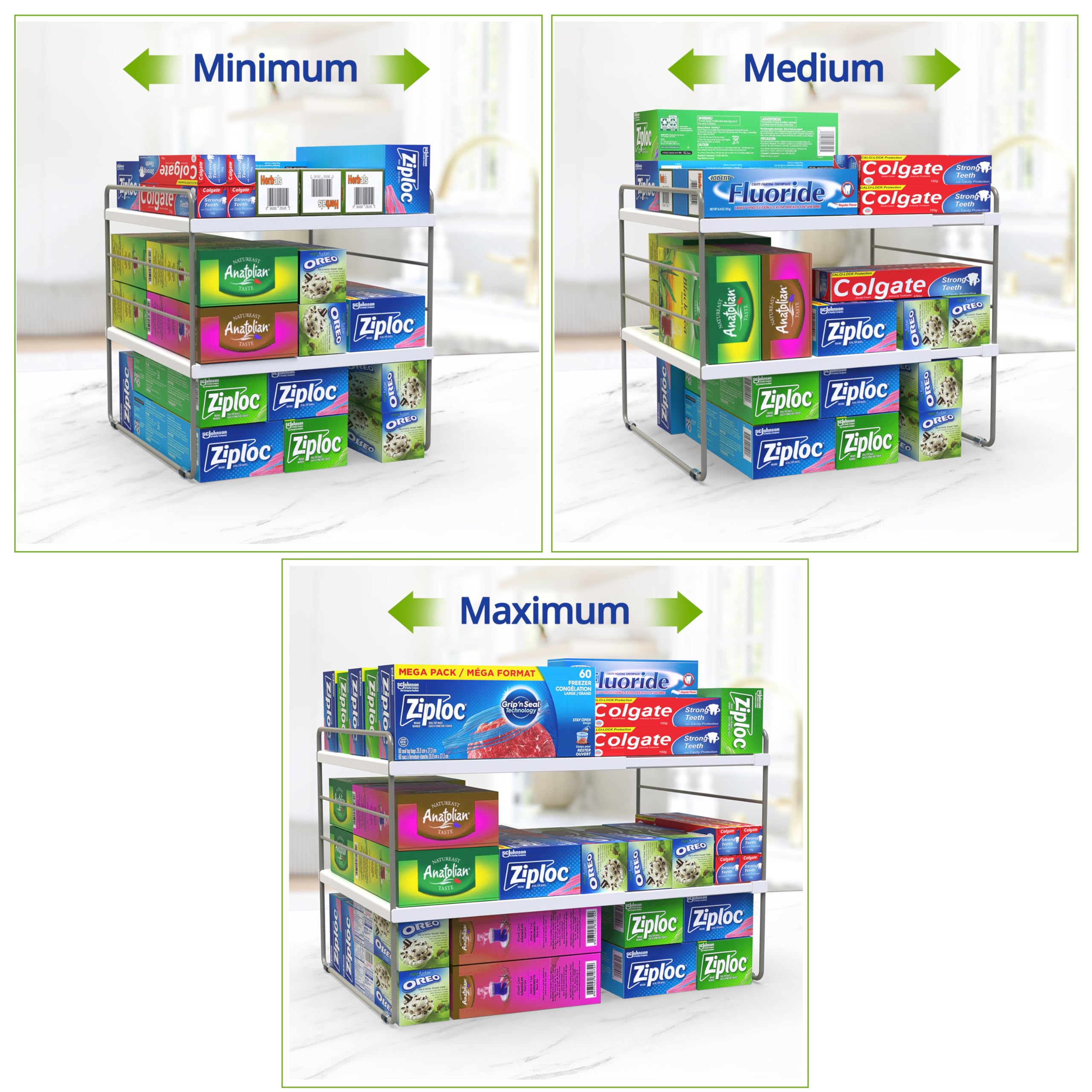 YAN & HIN cabinet wrap and foil organizer keeps kitchen wraps within reach
