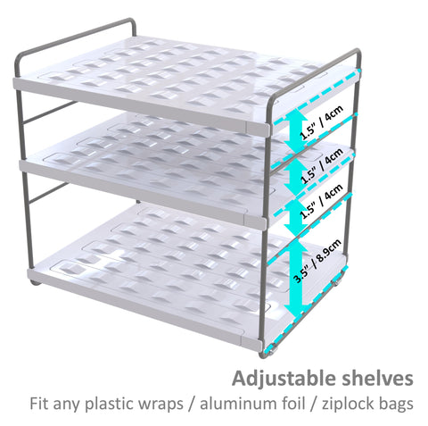 YAN & HIN pantry shelf organizer with adjustable height fits tall containers