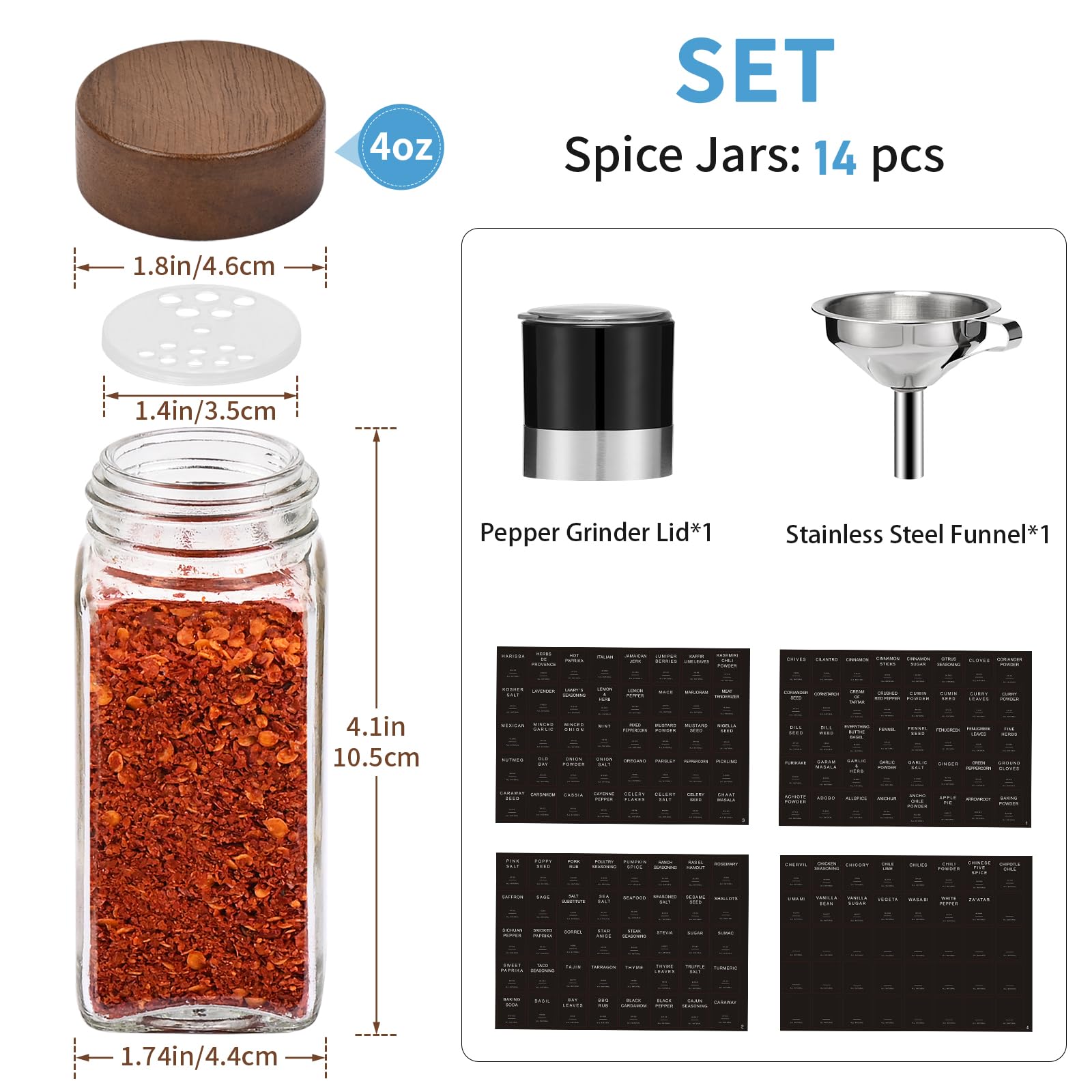 Yangbaga acacia wood lids provide natural seal for longer spice freshness.