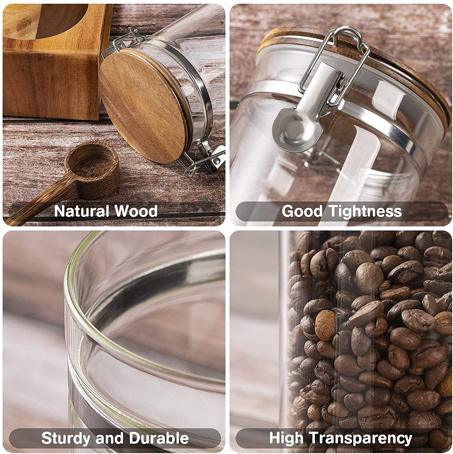 Thick borosilicate glass storage jar showing durability and visibility