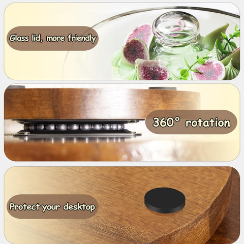 Yangbaga cake stand edge groove seals lid for moisture retention