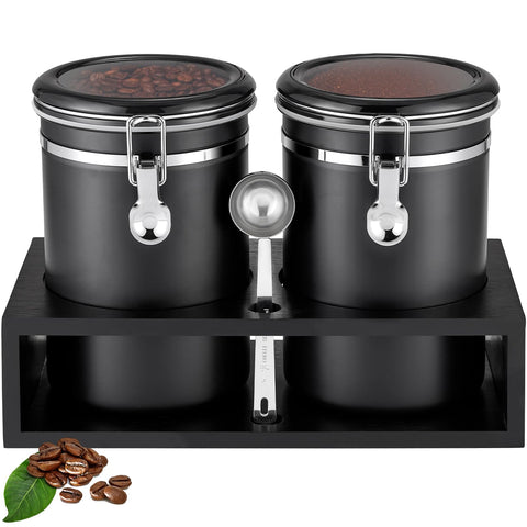 Yangbaga ground coffee storage shelf keeps beans organized and fresh.