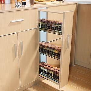 Yangbaga kitchen organizer on the rack keeps spices neatly arranged