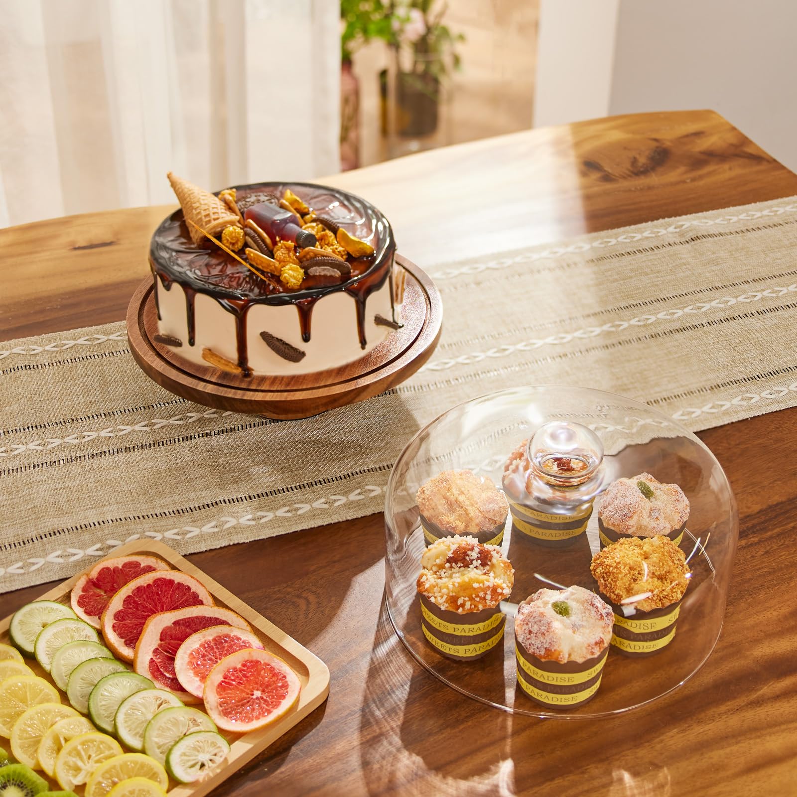 Yangbaga multi-use stand for cupcakes, cookies, and pies at gatherings