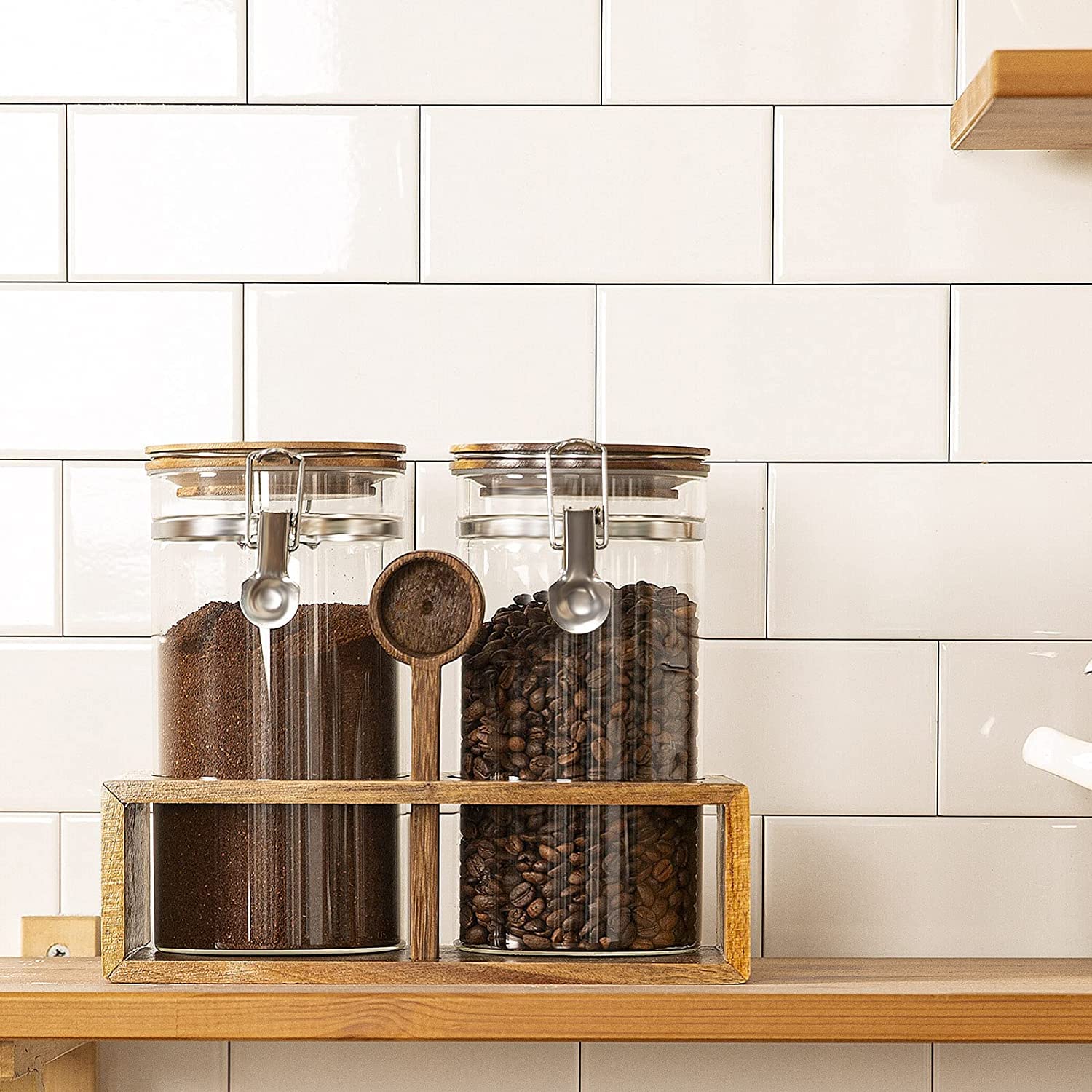 Wide-mouth glass container enabling effortless scooping and cleaning