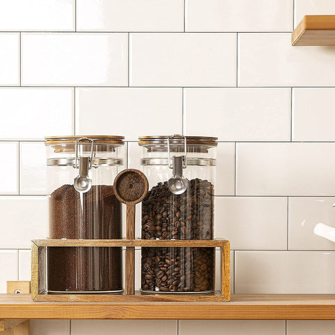 Wide-mouth glass container enabling effortless scooping and cleaning