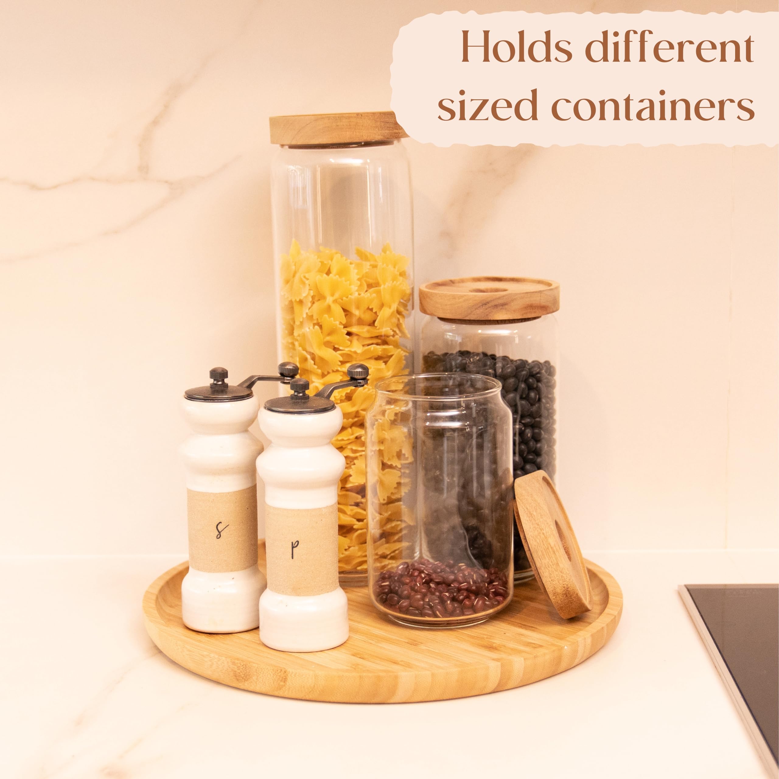 YangqiHome bamboo serving platter bread service enhances bakery items display.