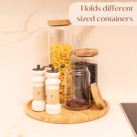 YangqiHome bamboo serving platter bread service enhances bakery items display.