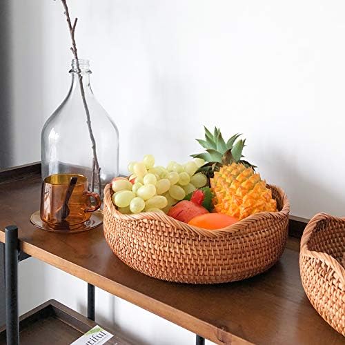 YANGQIHOME fruit storage basket in rattan for organized counter space