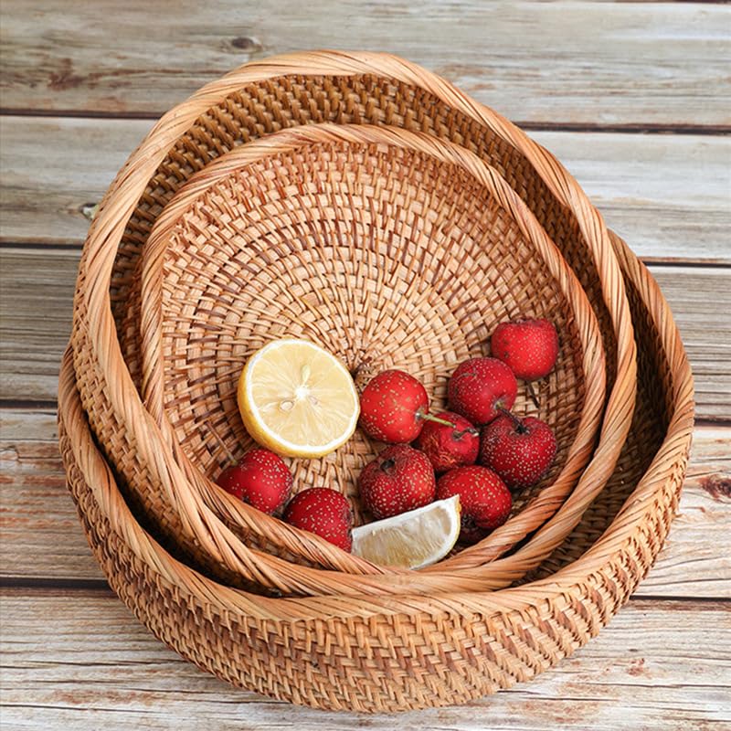 YANGQIHOME bread and snack storage basket on a coffee table