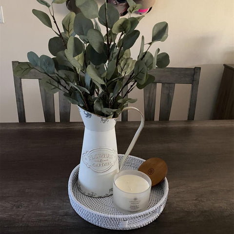 YANGQIHOME decorative tray with cozy texture for home styling.