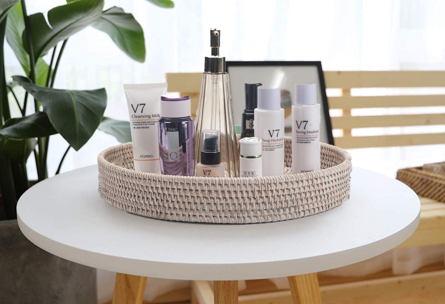 YANGQIHOME dining serving tray 35 cm with versatile surface.