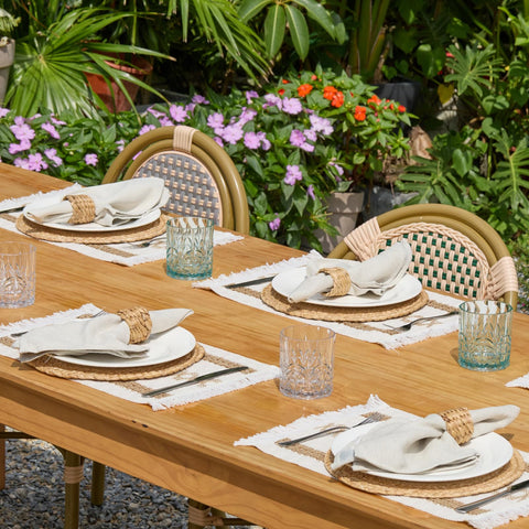 YangqiHome braided placemats rustic vibe with natural fibers