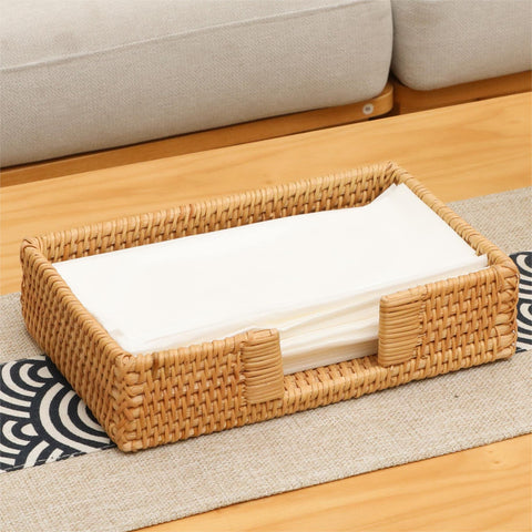 YANGQIHOME wicker tray for bathroom towels and napkins