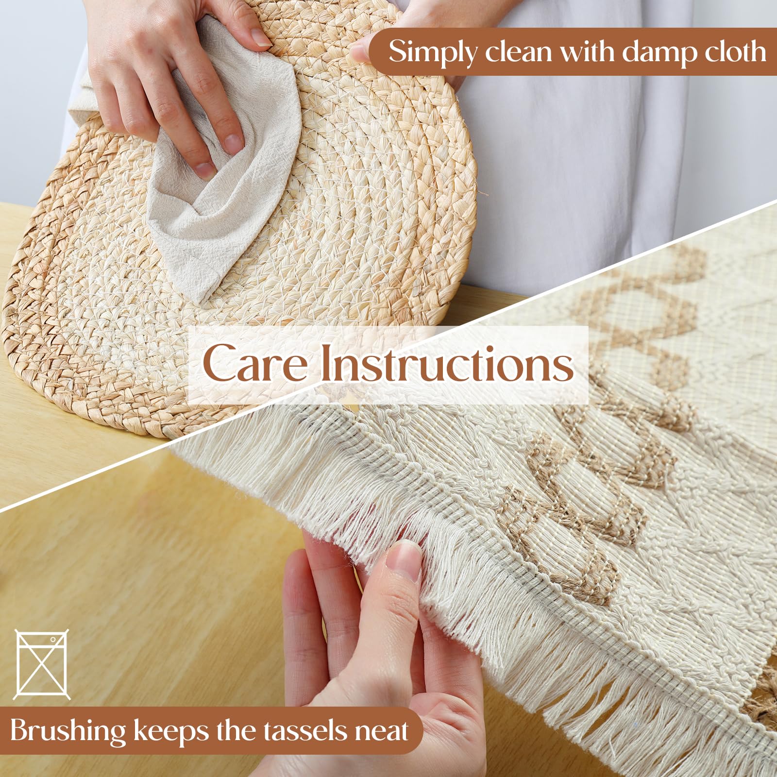 YangqiHome non-slip heat-resistant placemats protect table