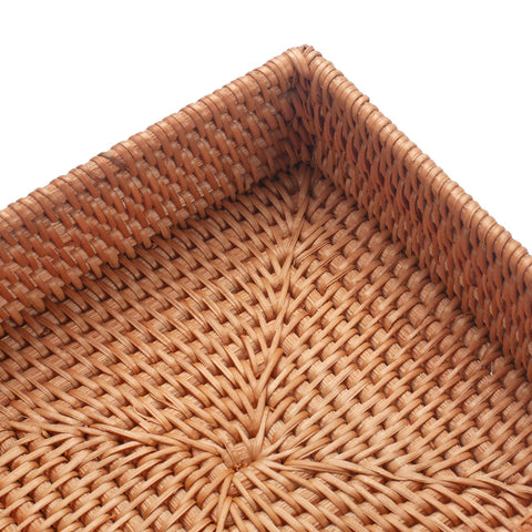 YANGQIHOME rattan napkin holder square easy to clean with damp cloth.