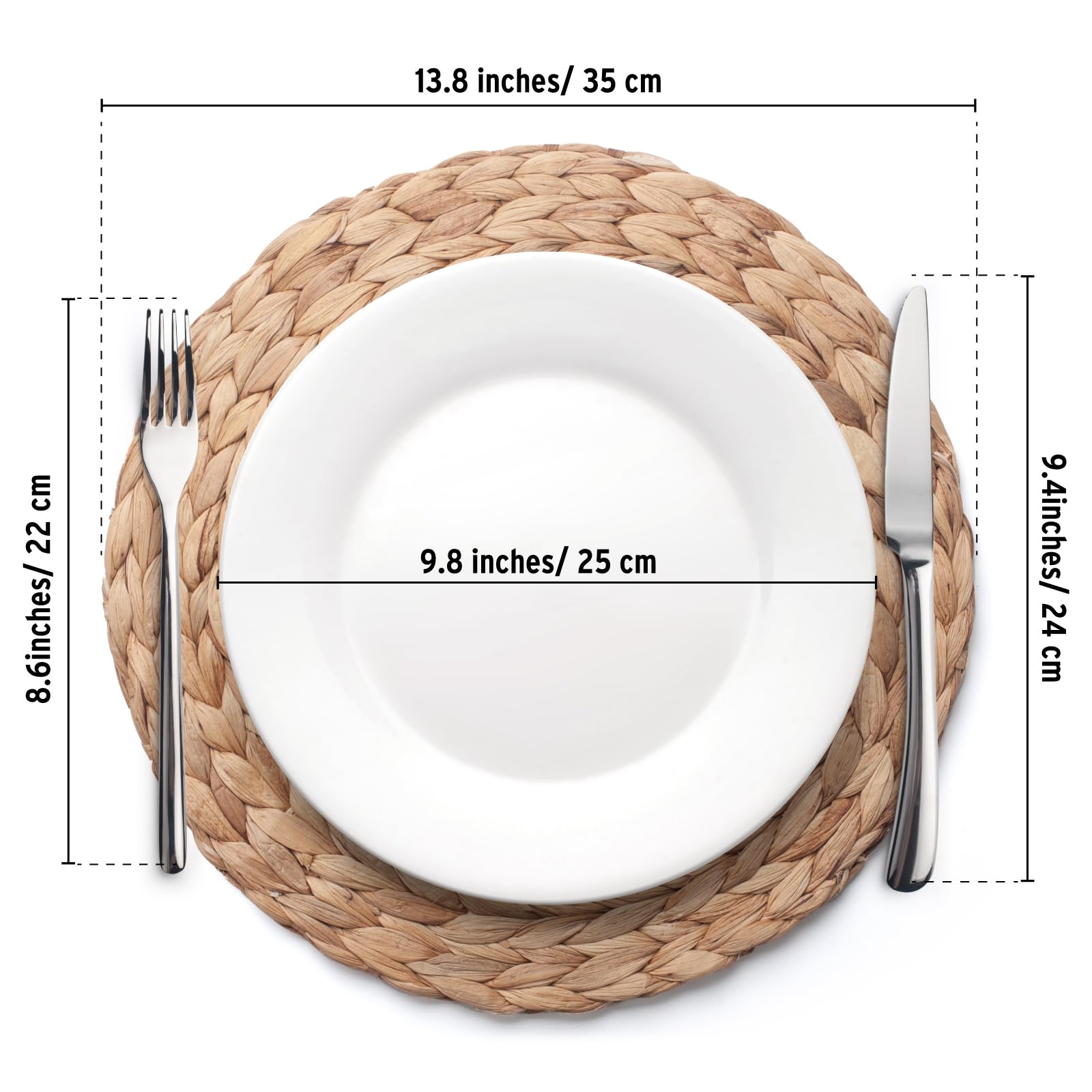 YANGQIHOME round placemats easy to clean with a damp cloth