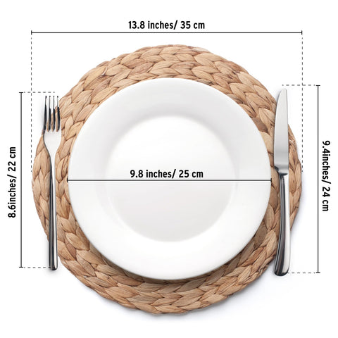 YANGQIHOME round placemats easy to clean with a damp cloth