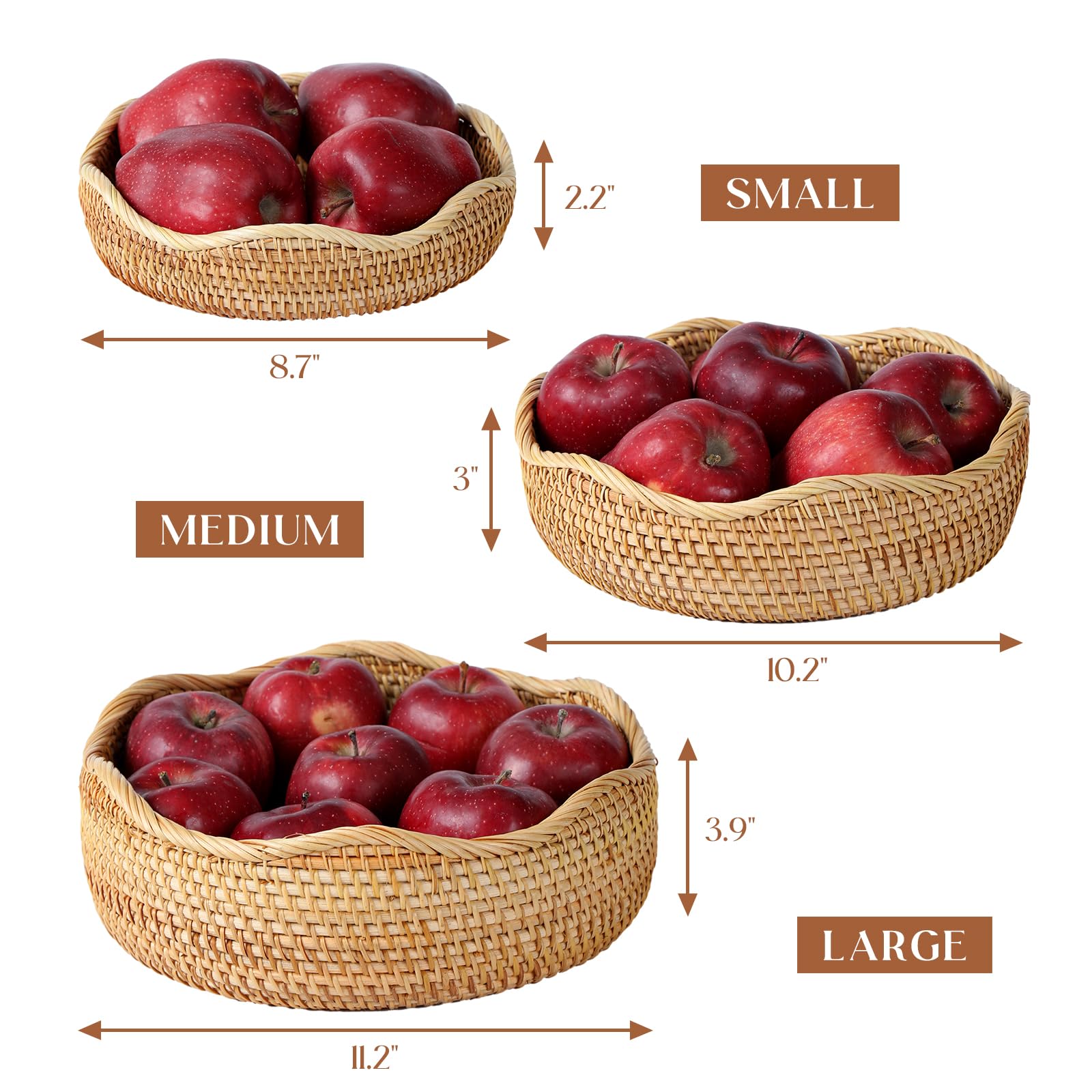 YANGQIHOME wicker storage bowl used for small items and everyday organization