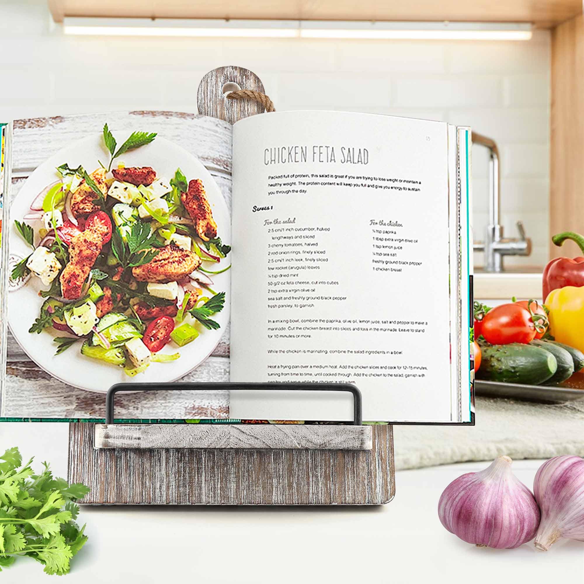 YANGSHUO pull-out design cookbook stand showing sturdy support for durable use