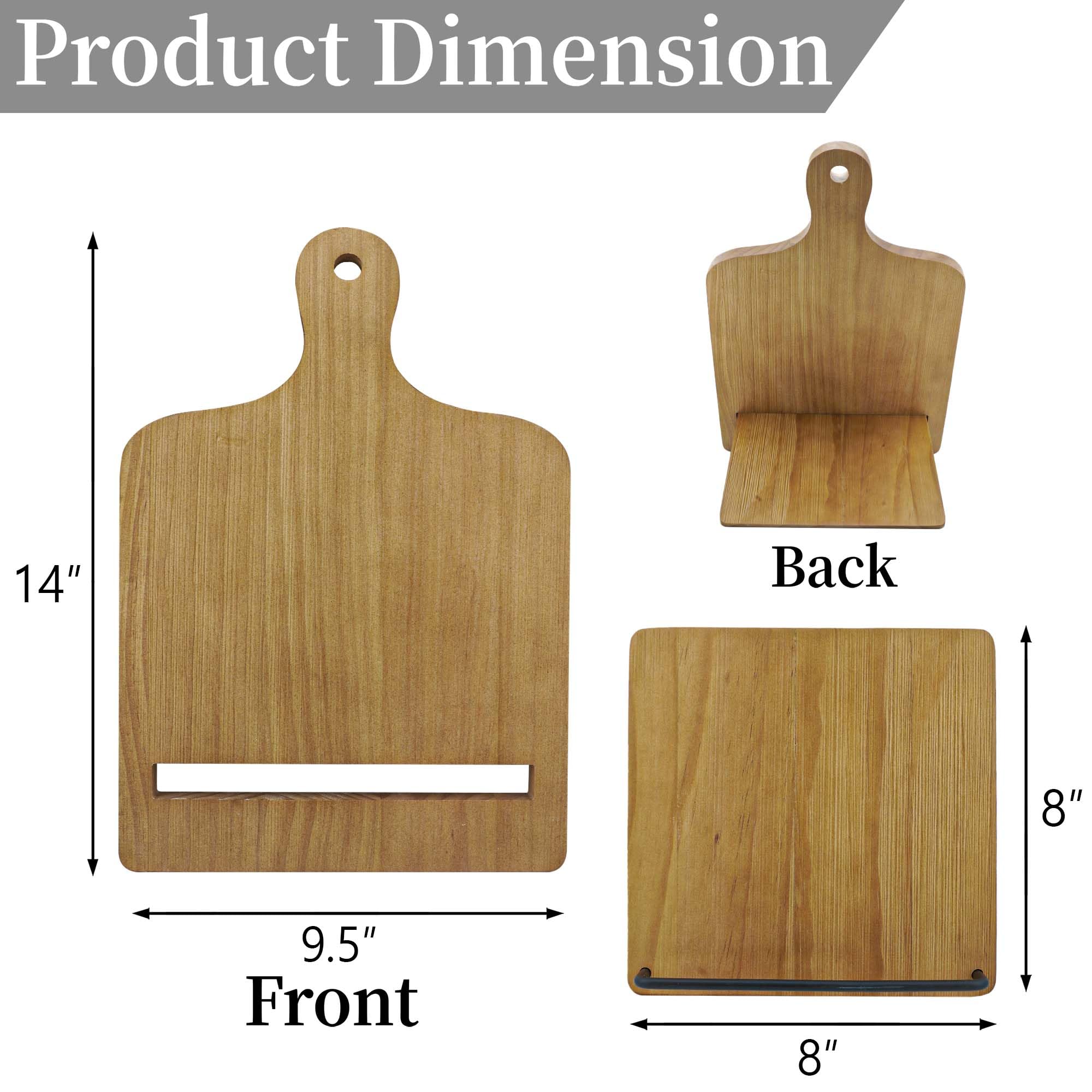 YANGSHUO extension up to 4.7 inches suits various cookbook sizes.