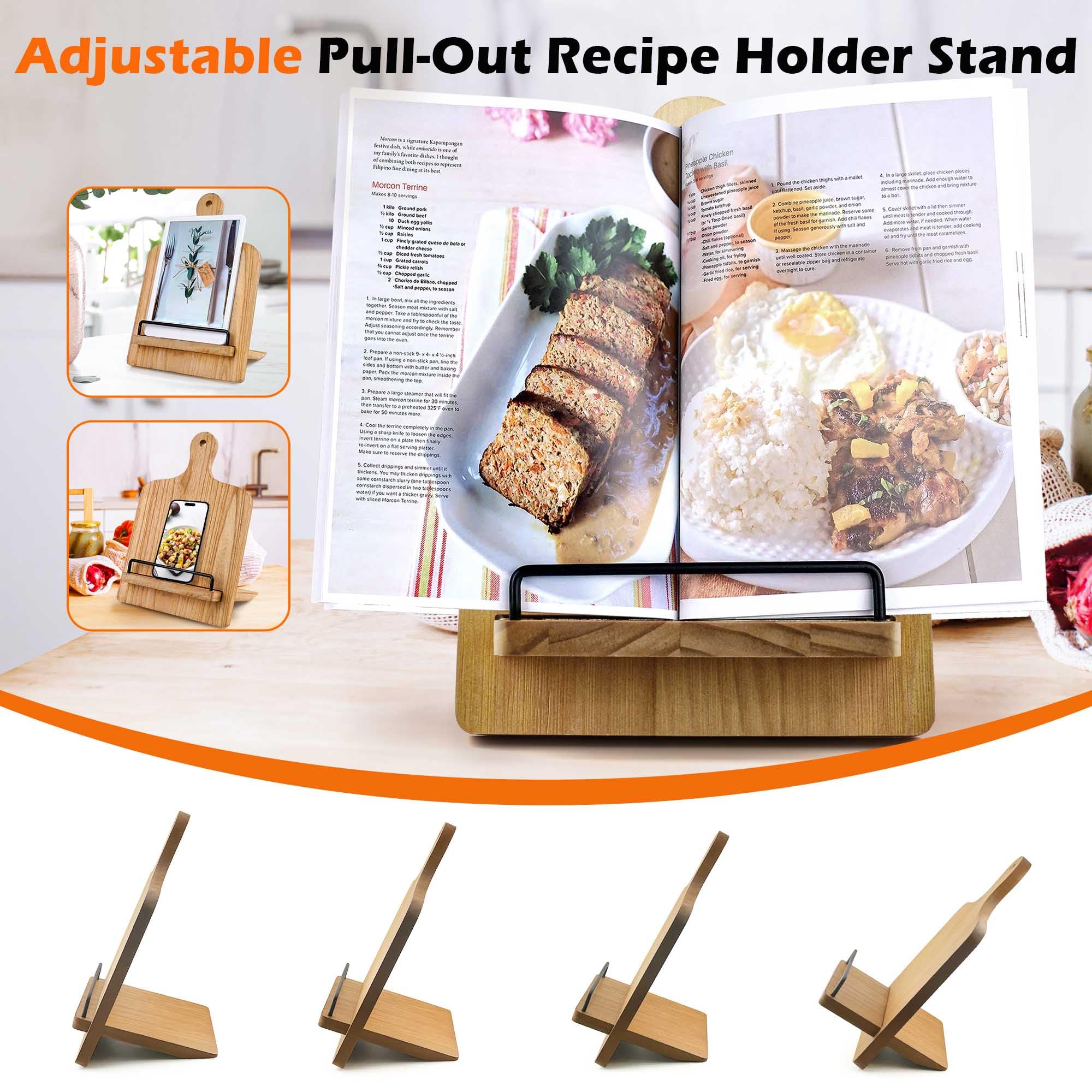 YANGSHUO holds cookbooks, magazines, phones, and iPads securely.