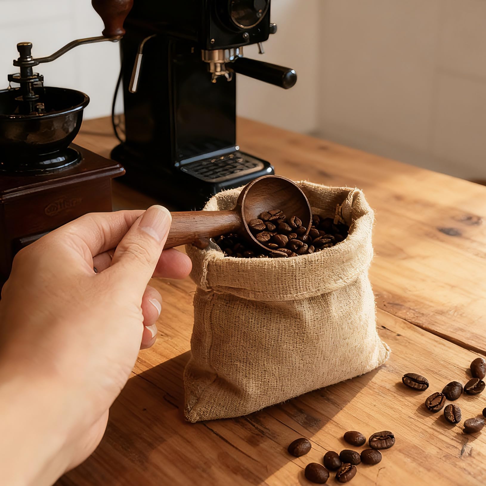 YANISM walnut scoop with eco-friendly wood and durable finish for daily use