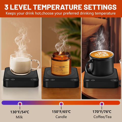 YANXUS Mug Warmer front view highlights sleek design and reliable warm-up