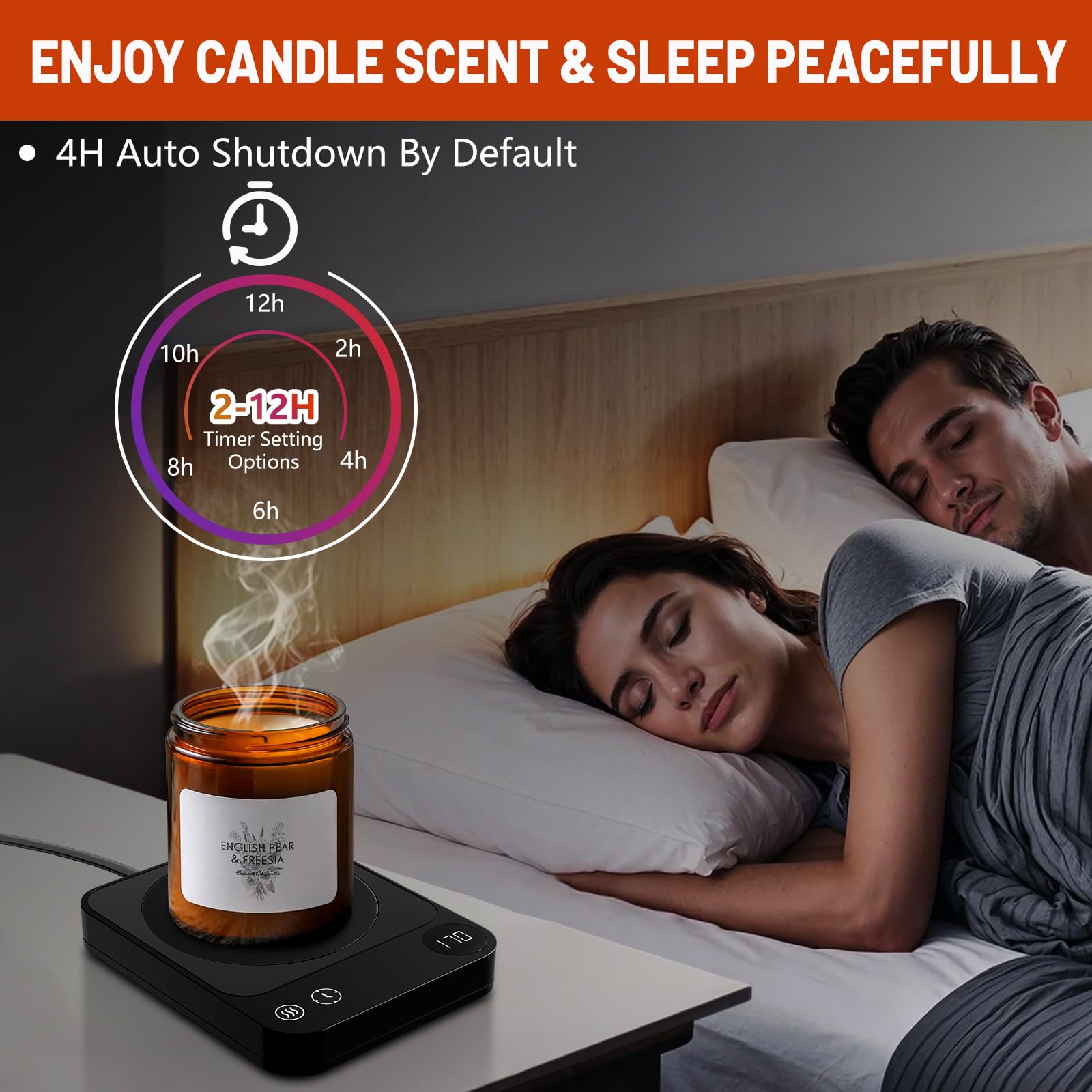 YANXUS Mug Warmer side-angle emphasizes accessible temperature settings and operation