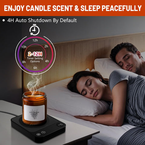 YANXUS Mug Warmer side-angle emphasizes accessible temperature settings and operation