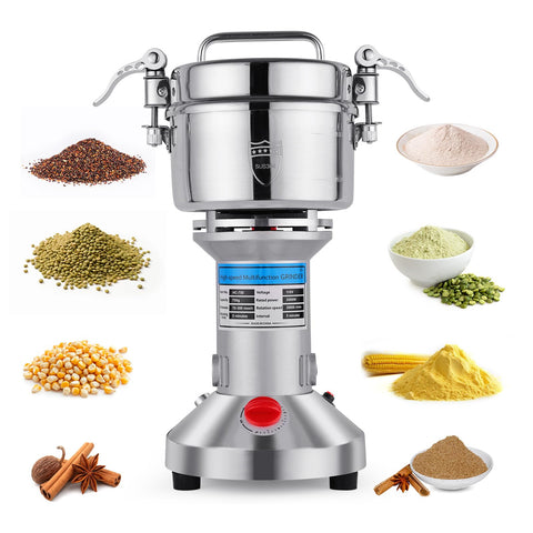 Yaofafa grain mill grinder front view for efficient home and cafe use.