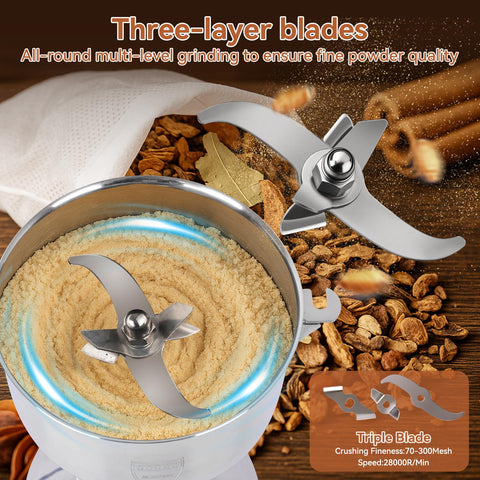 Yaofafa grain mill grinder motor close-up highlights high-speed performance for fast milling.