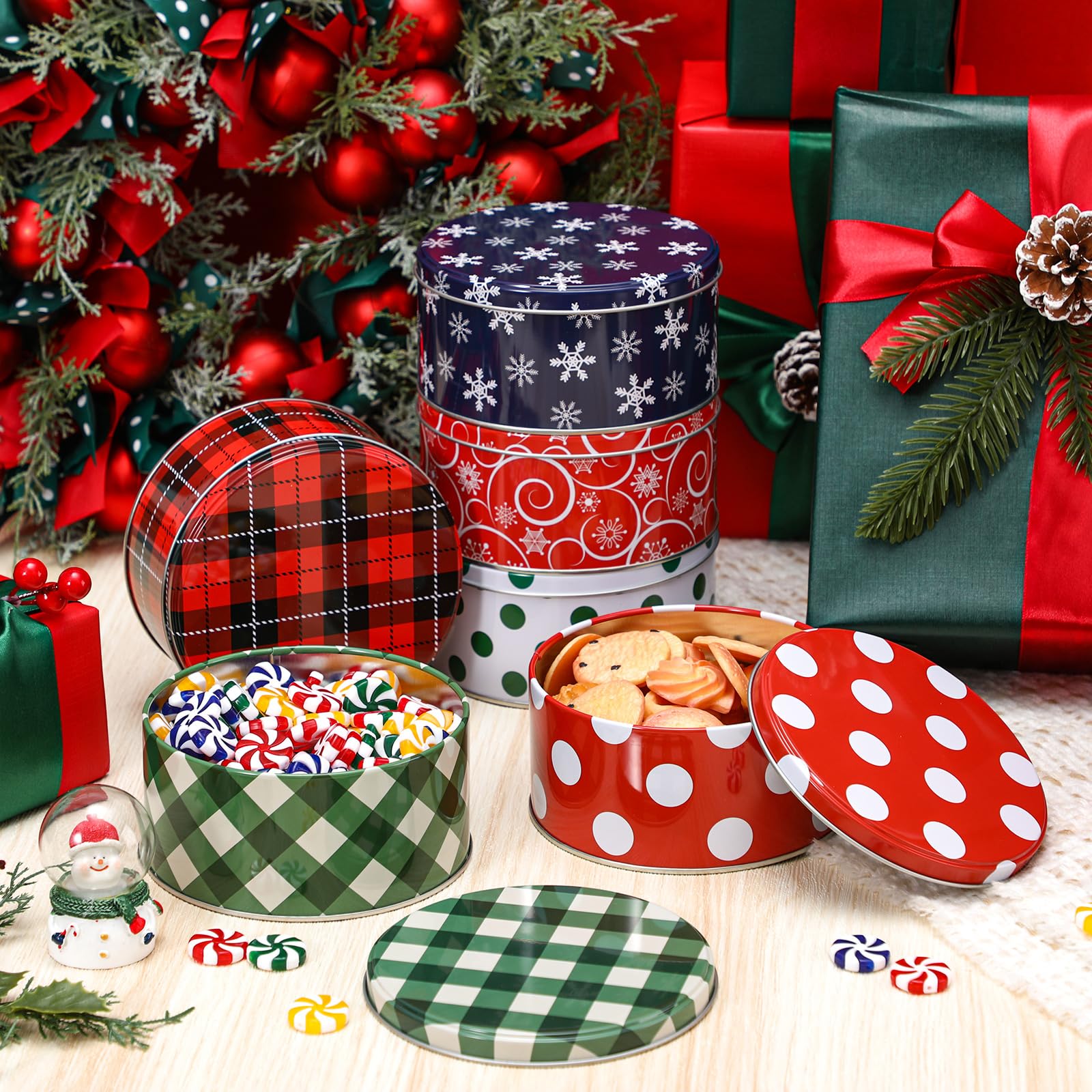 Yaomiao tin style C protects sweets from moisture for sharing.