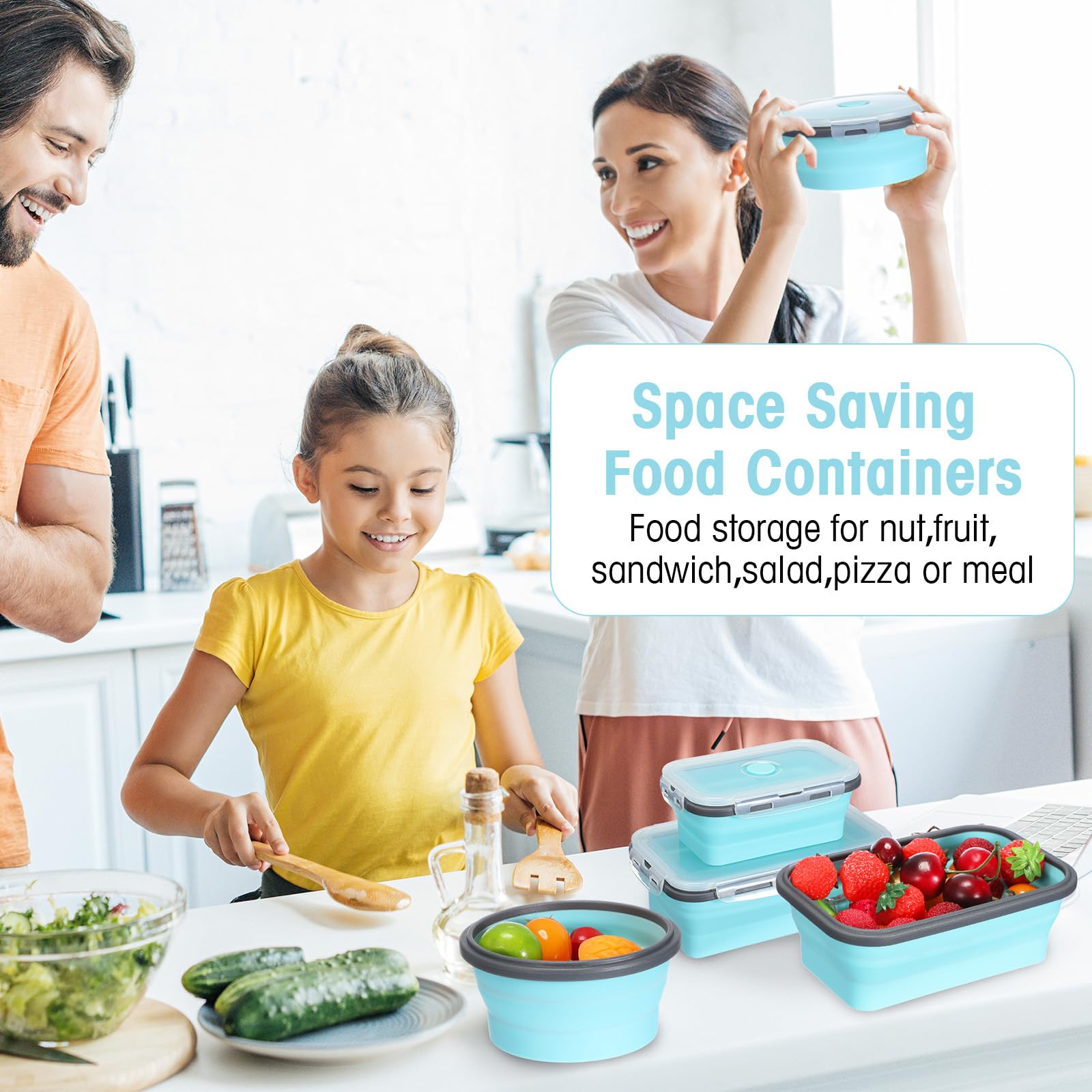 Yaomiao foldable bowls save space in cabinets and backpacks