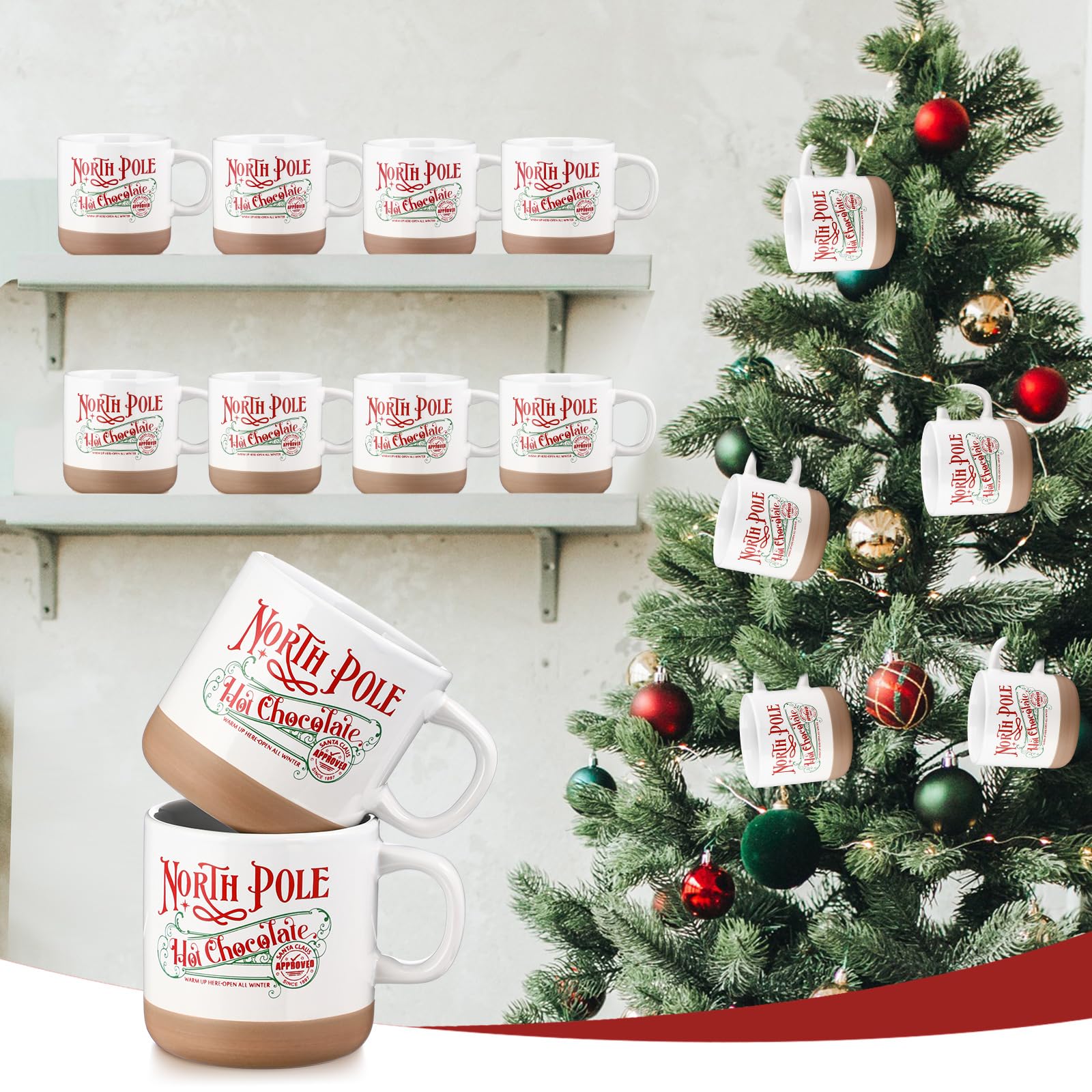 Yaomiao North Pole festive mug set durable and easy to display