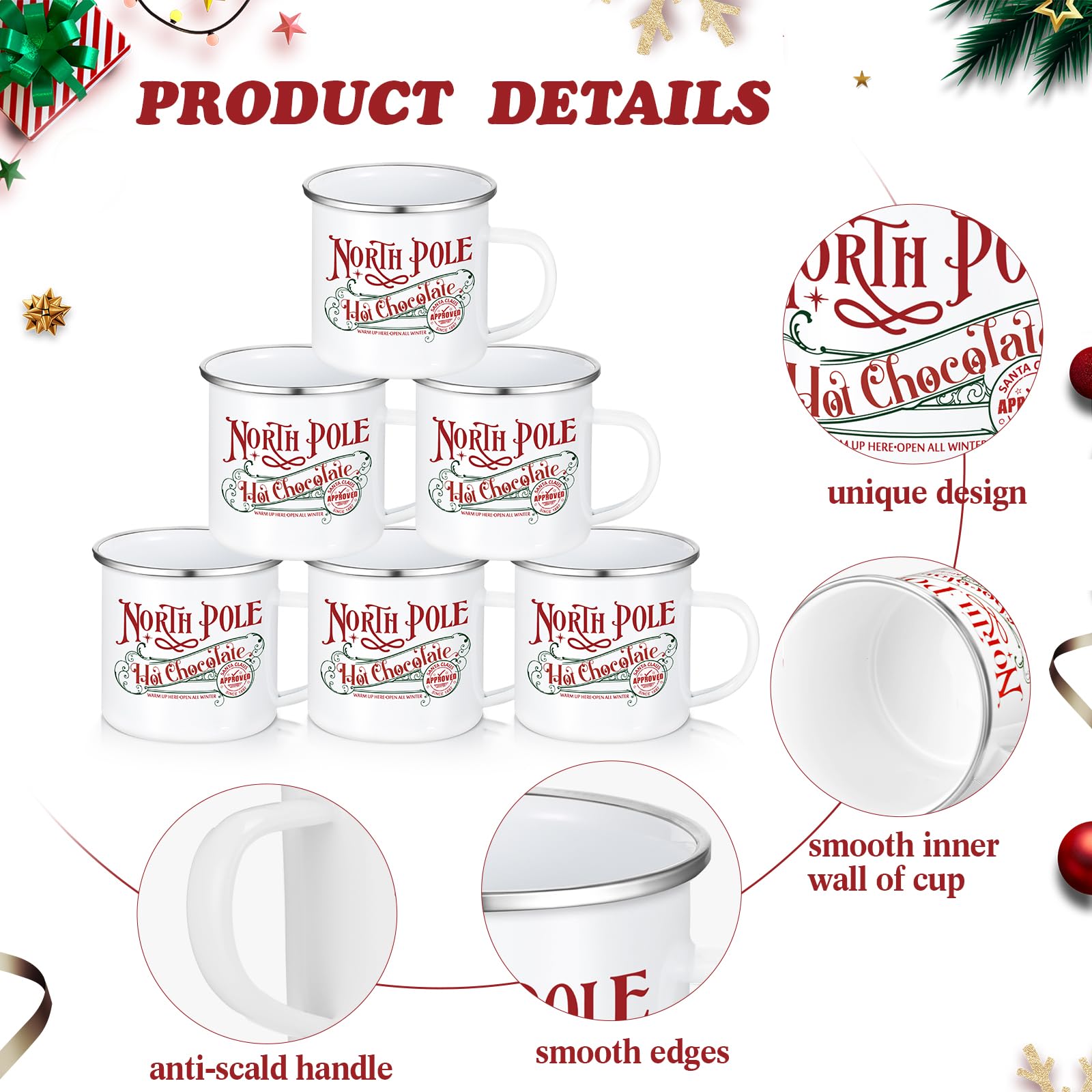 Yaomiao North Pole mug enamel coating for durability and easy cleaning