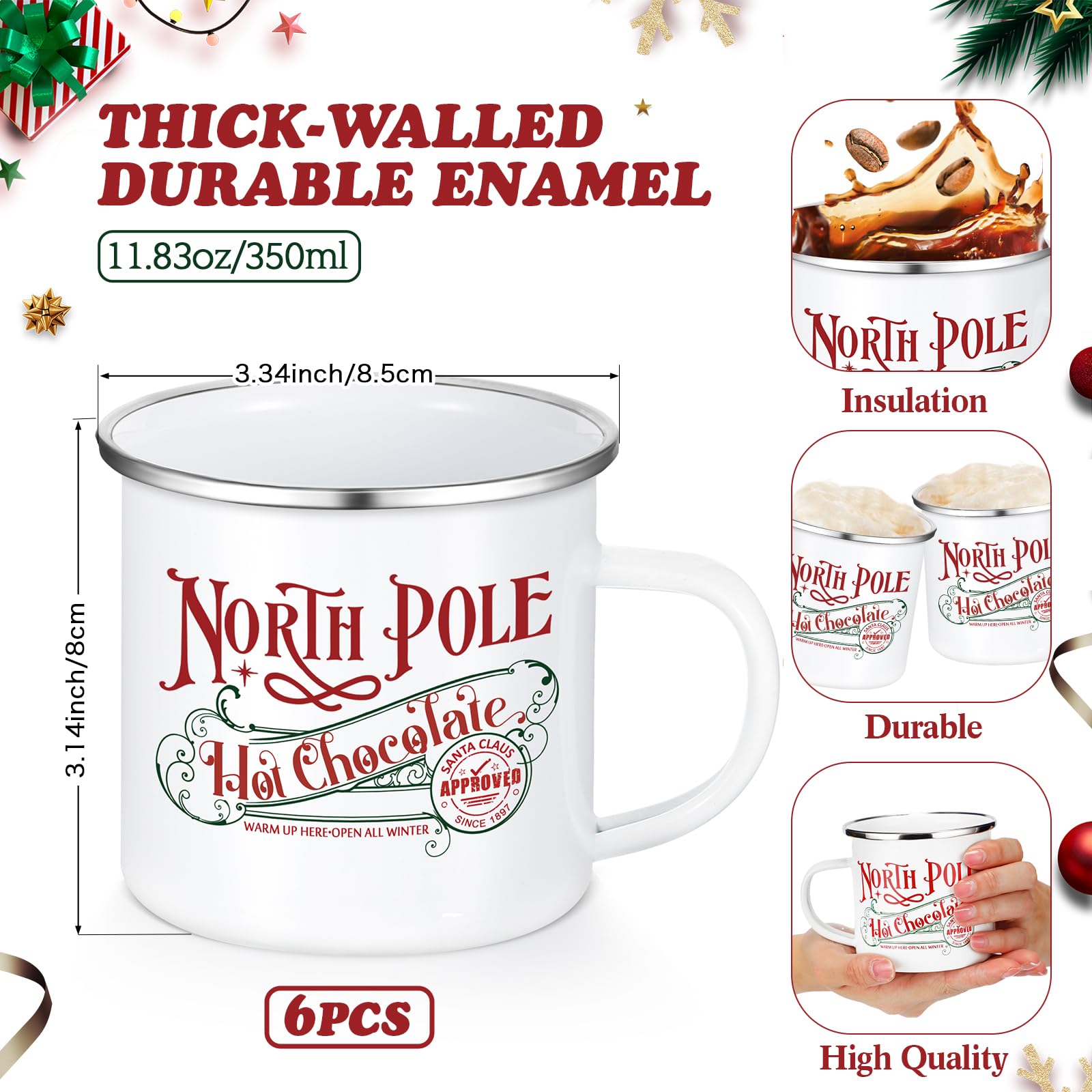 Yaomiao North Pole mug handle for easy grip and comfort