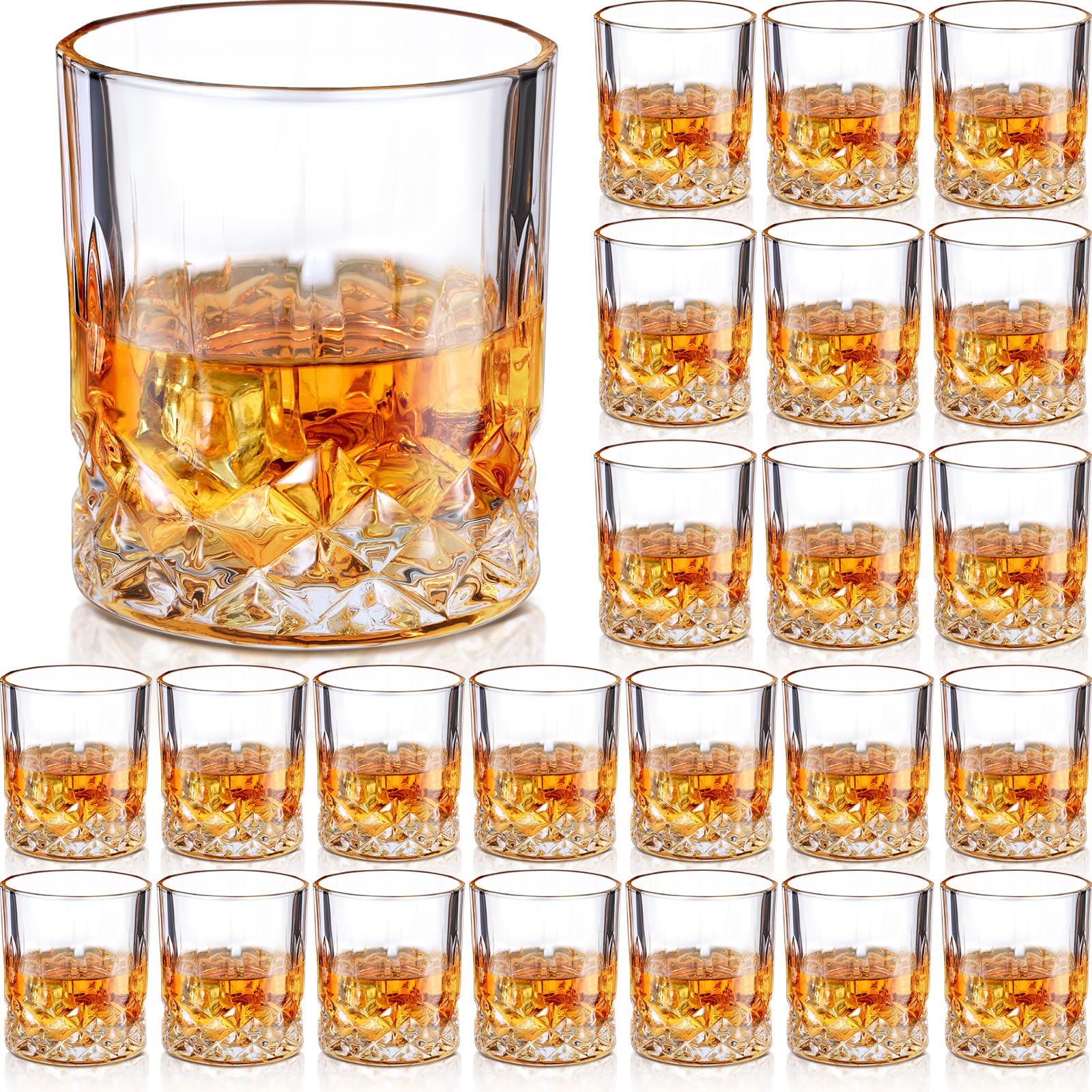 Yaomiao 10oz whiskey glasses with classic silhouette and comfortable grip.