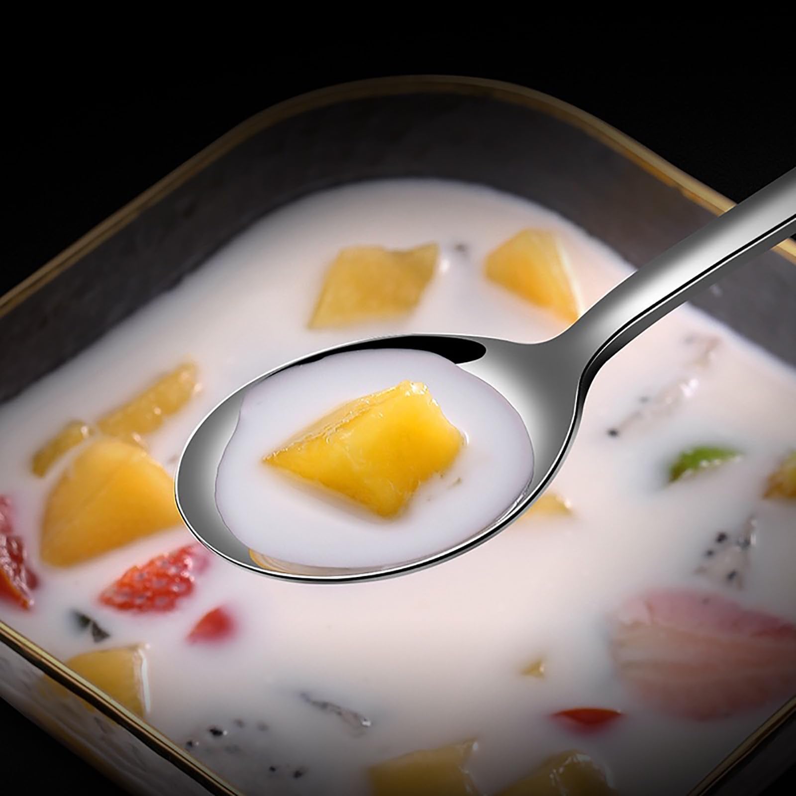 YAPULLYA 8-inch spoon ideal for soups and stews during meals.