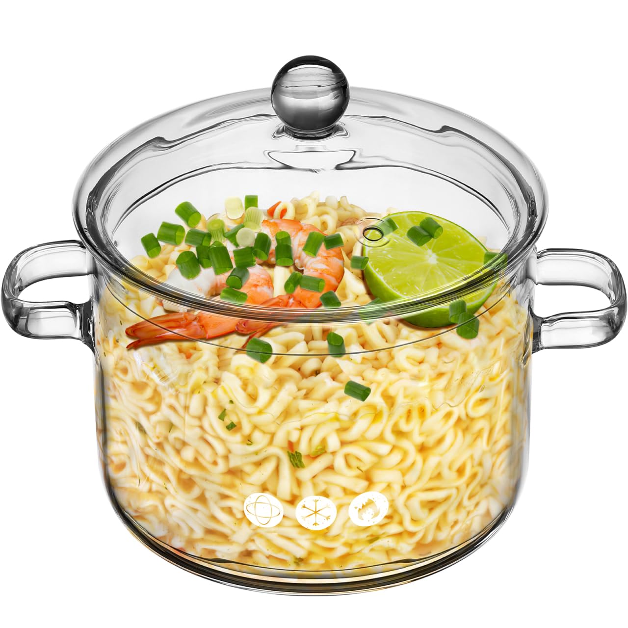 Yardwe versatile glass pot suitable for soups, sauces, and teas