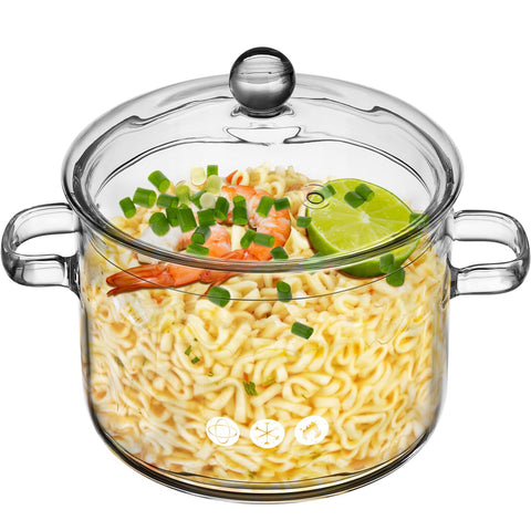 Yardwe versatile glass pot suitable for soups, sauces, and teas