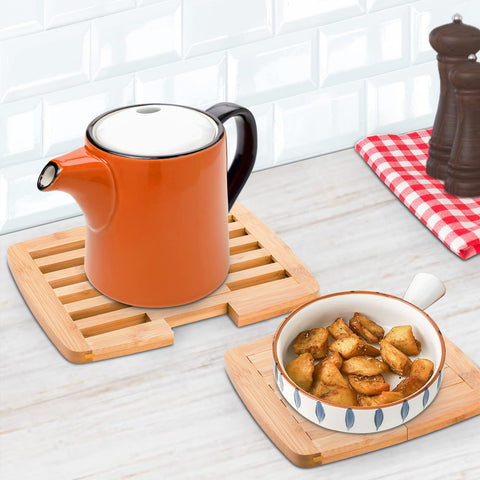 Yarlung bamboo trivet enhances dining room decor with natural style