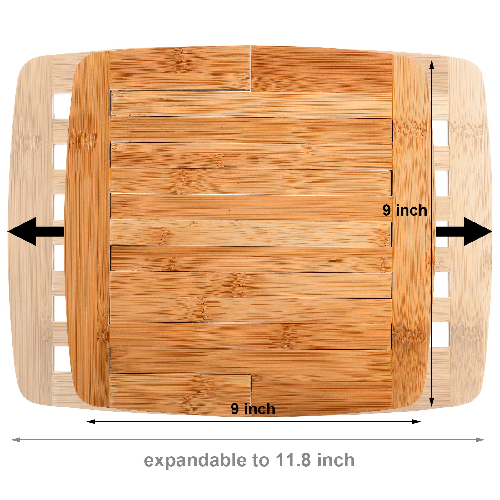 Yarlung bamboo trivet close-up shows natural wood grain