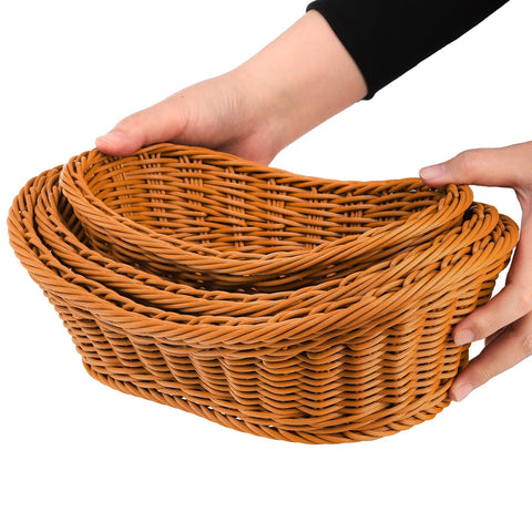 Yarlung bread baskets large oval top view nesting for storage and display