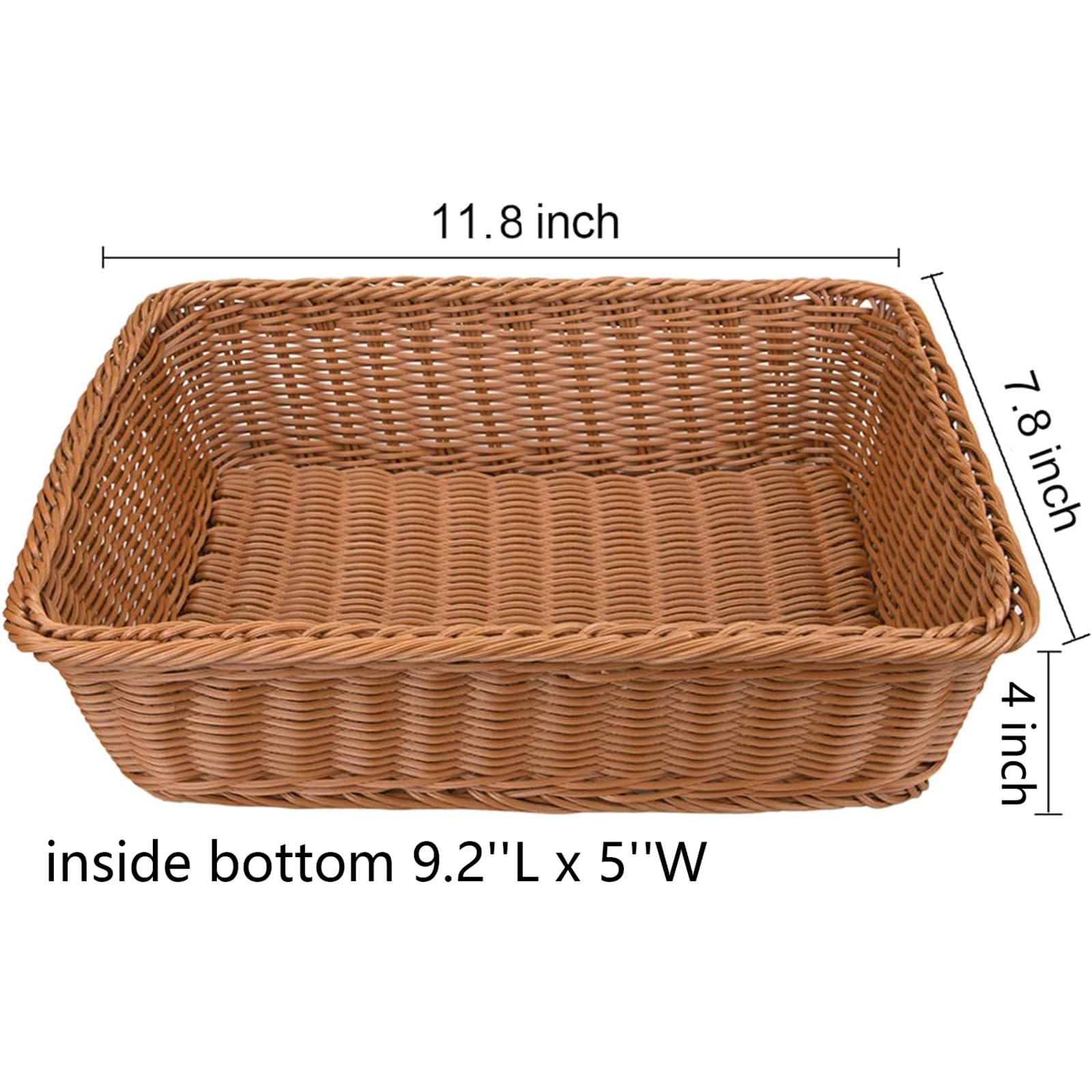 Yarlung durable basket with hand-woven look for stylish food display