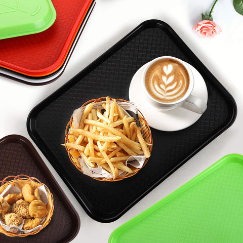 Yarlung fast food tray basket weave surface minimizes slips.