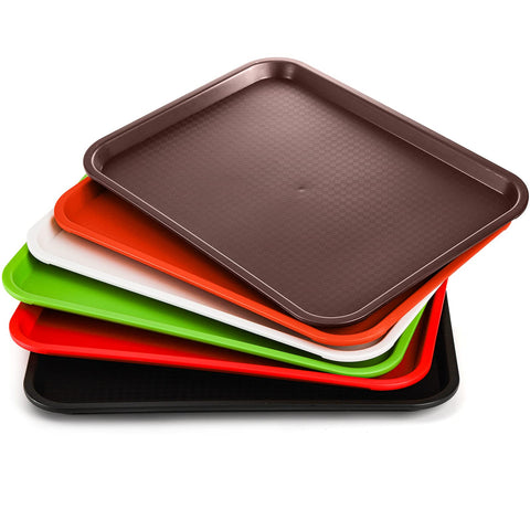 Yarlung fast-food tray in black with rounded corners for easy cleaning