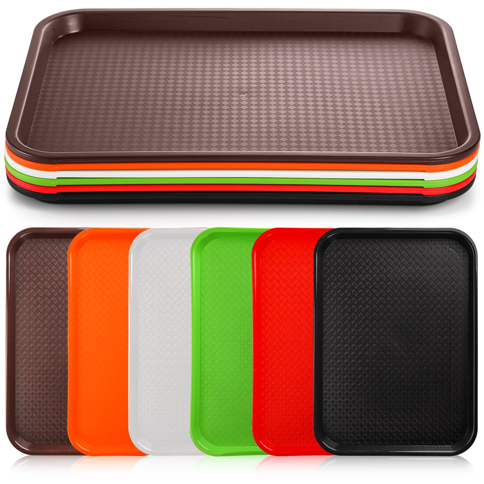 Yarlung fast-food tray in orange for color-coded serving and transport