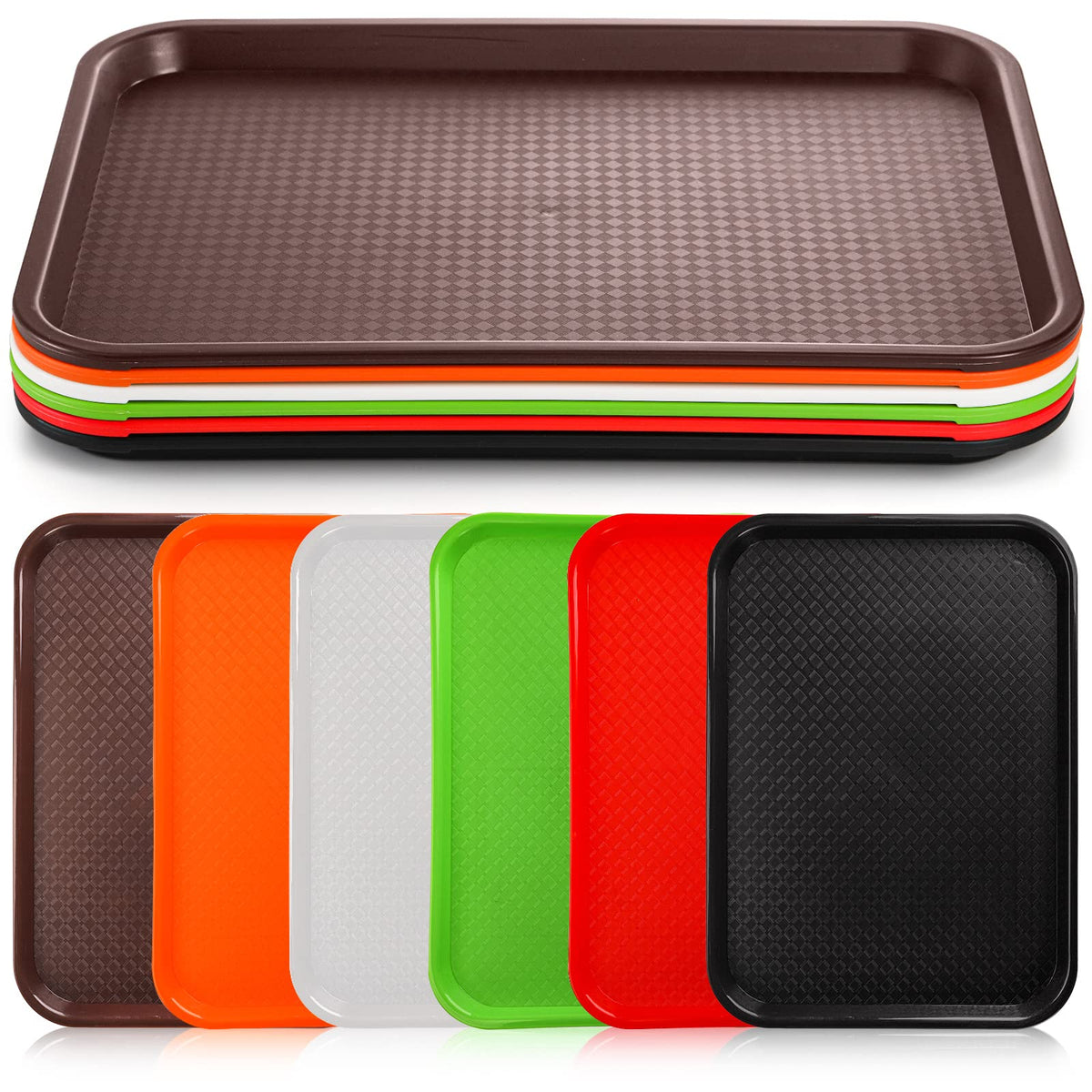 Yarlung fast-food tray in orange for color-coded serving and transport